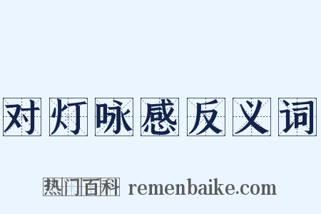 对灯咏感反义词是什么意思的图片